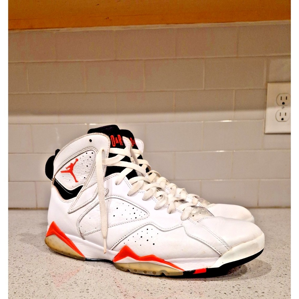 Air Jordan 7 Retro Men's Shoes White/Infrared, CU9307-160 Size 12